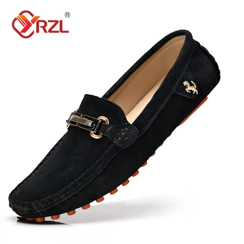 Mocassins Homme Daim Slip-On Décor Métallique Grande Taille | 4 Coloris, Tailles 37-48 – CLEVI Paris