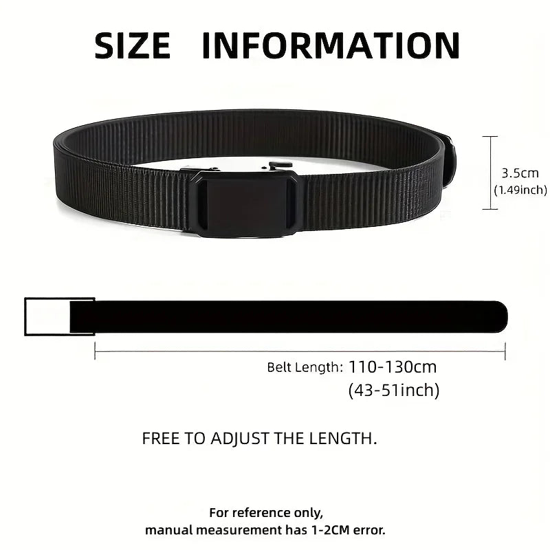 New Automatic Buckle Belt, Canvas Tactical Workwear — CLEVI Paris