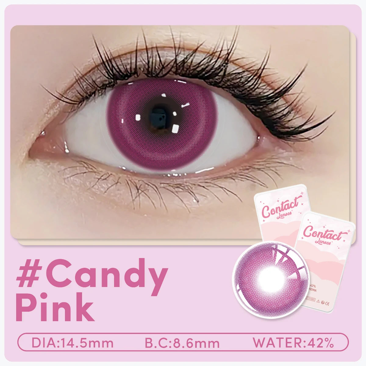 Lentilles de Contact Colorées UYAAI sans Correction – 14 Teintes, Port Annuel
