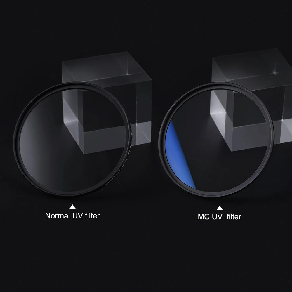Filtre UV MC Ultra-Slim K&F Concept — Verre Optique Multi-Couches, 37mm à 82mm | CLEVI Paris