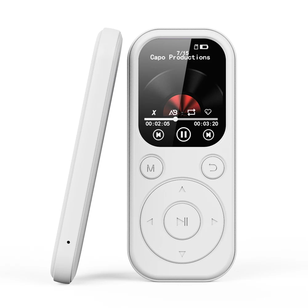 Lecteur MP3 Slim 1,8" Bluetooth 5.4 – Walkman Portable, Radio FM, Enregistreur, Lecture E-Book – CLEVI Paris