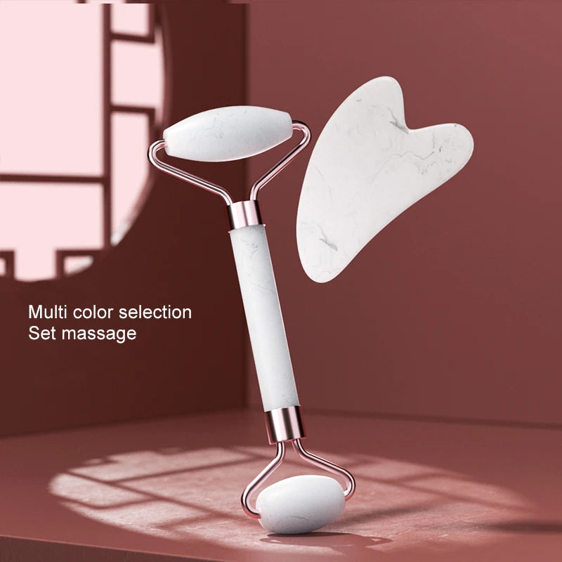 Rouleau Massage Facial en Résine — Visage, Cou & Yeux, Gua Sha Roller, Multi-Coloris | CLEVI Paris