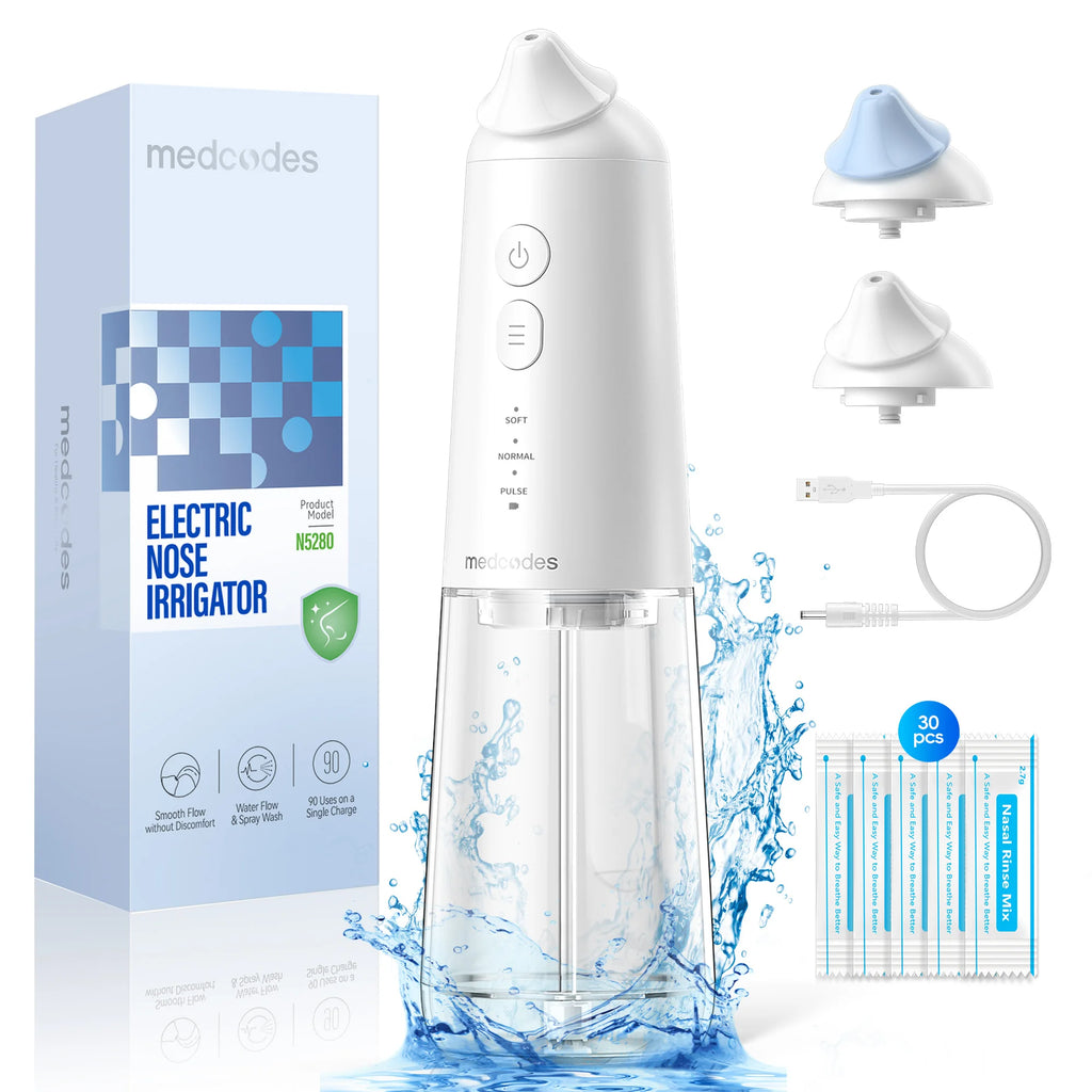 Irrigateur Nasal Auto-Collecteur Eaux Usées 300ml 3 Modes IPX7 30 Sachets – CLEVI Paris