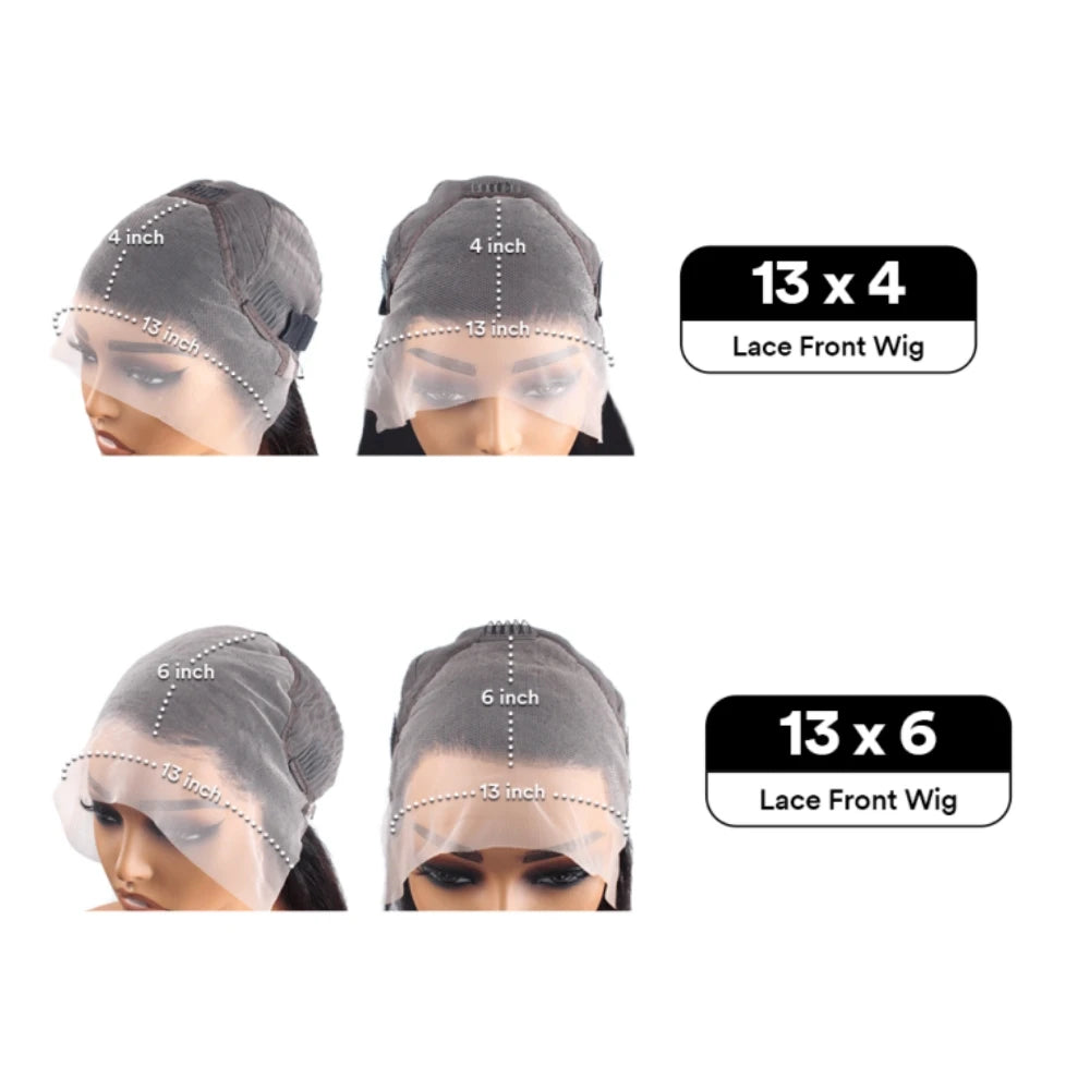 Perruque Lace Front Cheveux Humains Vague d'Eau Orange Gingembre 13x4 13x6 HD Lace Frontal Bouclée Brésilienne #350 – CLEVI Paris