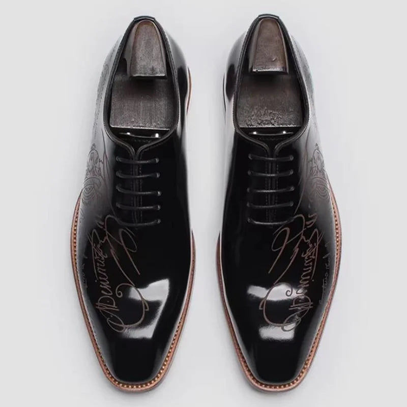 Oxford Homme Cuir Véritable Fait Main – Bout Rond, Mariage & Cérémonie, 4 Coloris – CLEVI Paris