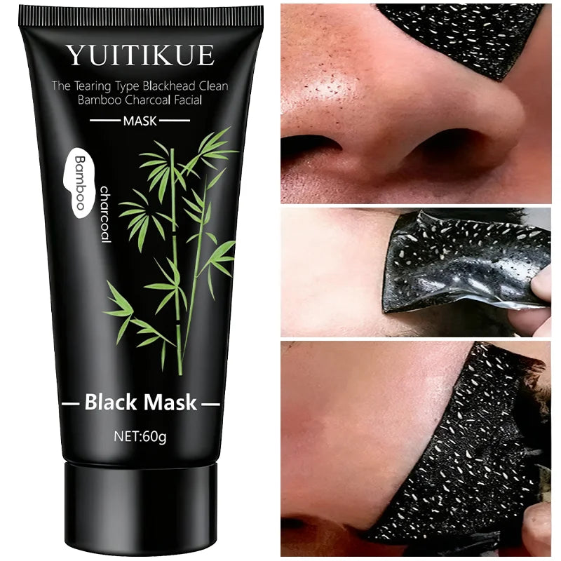 Masque Peel Charbon de Bambou YUITIKUE – Nettoyage Profond, Anti-Points Noirs & Peau Nette 60g