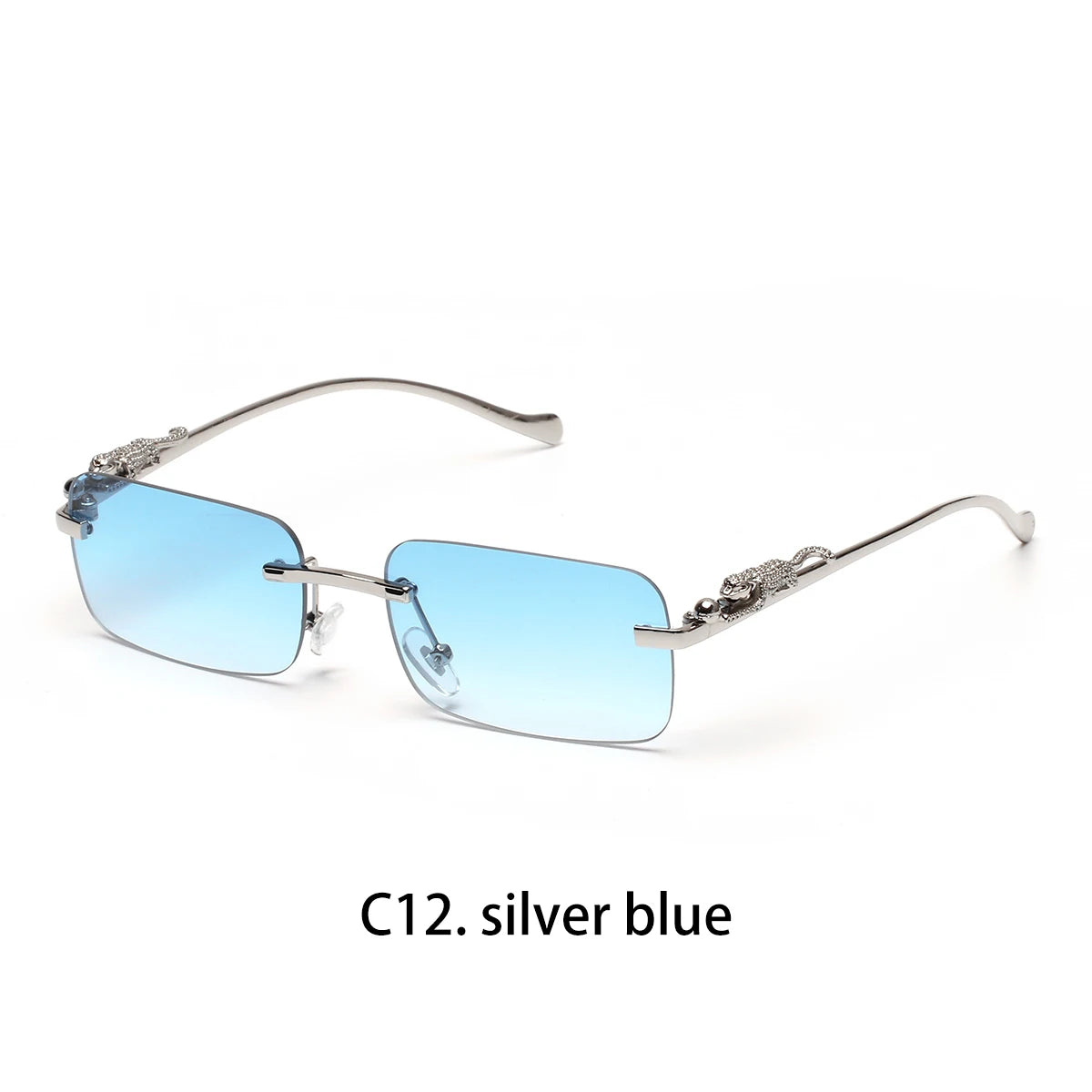 Lunettes de Soleil Sans Monture Carrées Hip Hop – Monture Polycarbonate UV400 Outdoor – CLEVI Paris