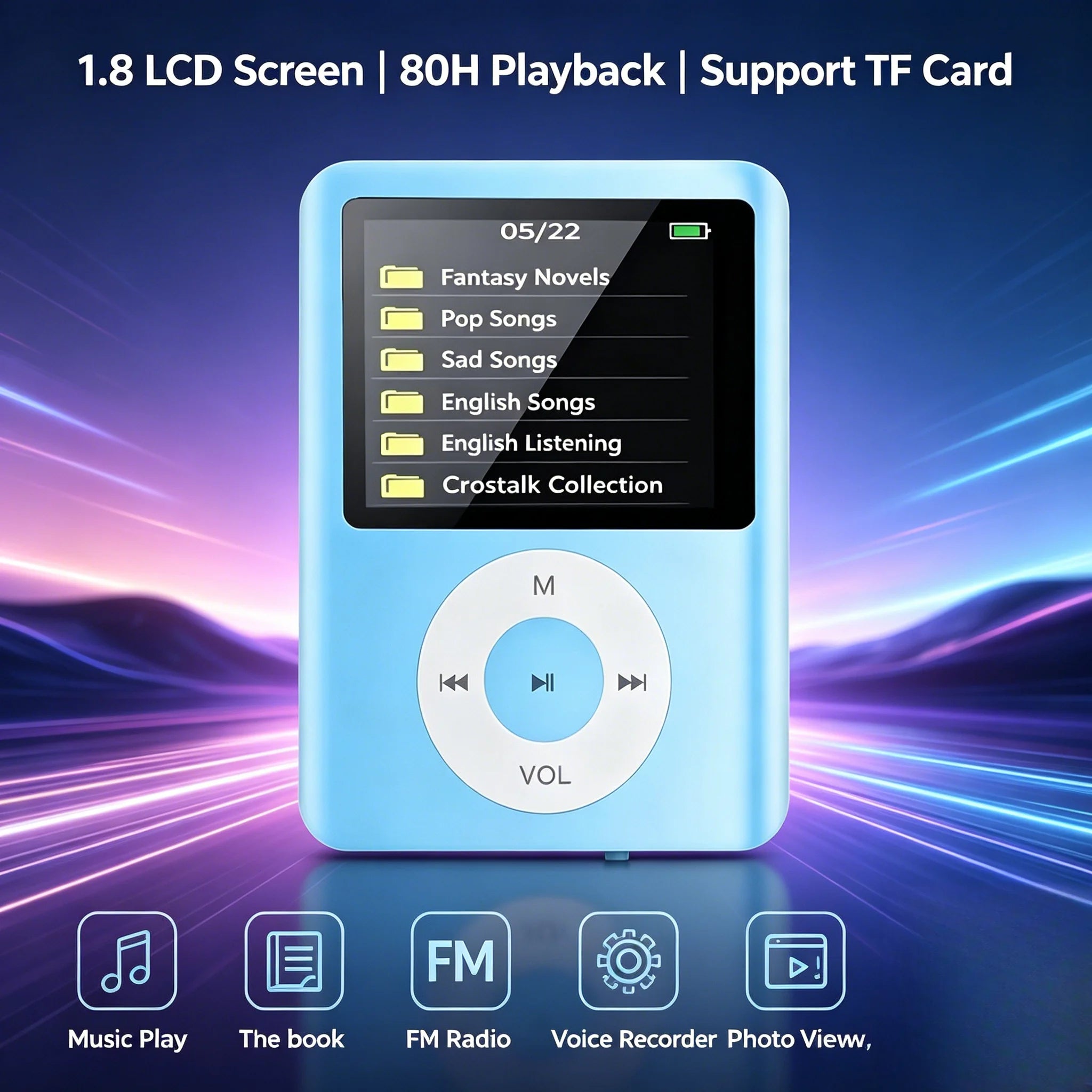 INNIOASIS Y1 Lecteur MP3 HiFi Sans Perte 128Go Écran Tactile Bluetooth 20h – CLEVI Paris