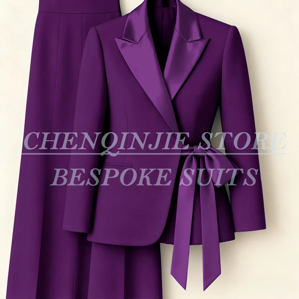 Tailleur femme blazer et pantalon large – CLEVI Paris