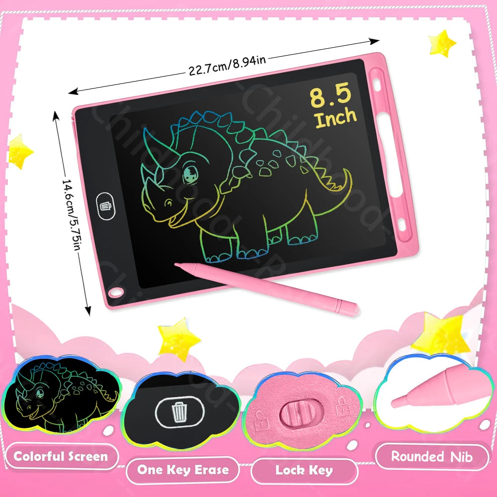 Ardoise LCD RSP 6,5" à 12" – Tablette Dessin & Écriture Enfants, Effaçable, Certifiée CE – CLEVI Paris