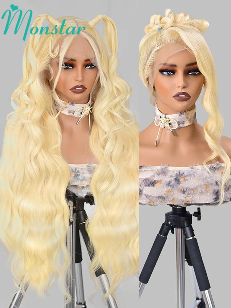 Perruque Body Wave blonde 613 – CLEVI Paris