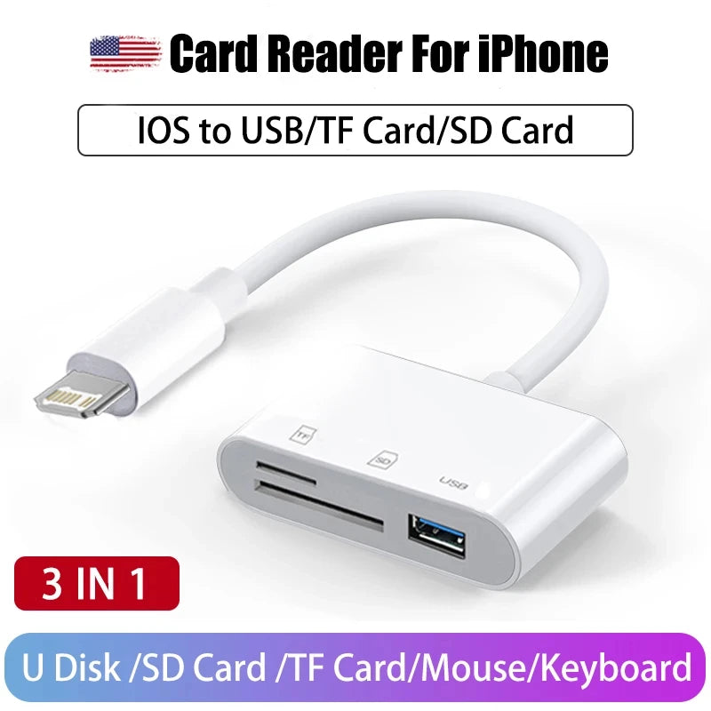 Adaptateur OTG SD/TF Lightning & USB-C iPhone Android – CLEVI Paris