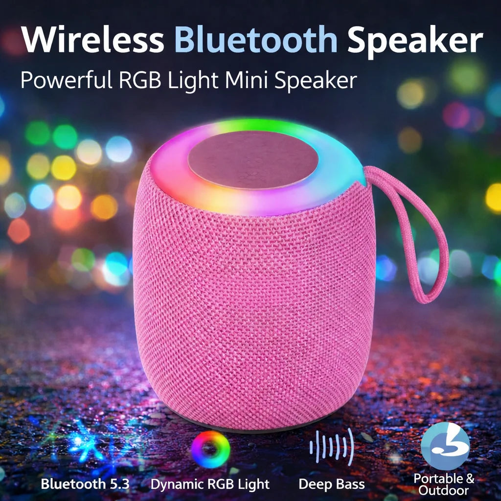 Enceinte Bluetooth Portable Mini LED Colorées | 5W, Batterie 800 mAh, Camping & Maison, 4 Coloris – CLEVI Paris