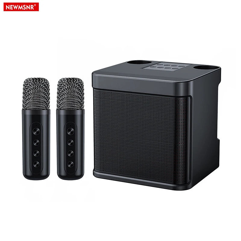 Enceinte Karaoké Bluetooth 20W – 2 Micros Sans Fil Inclus, Basse, 6h | Newmsnr