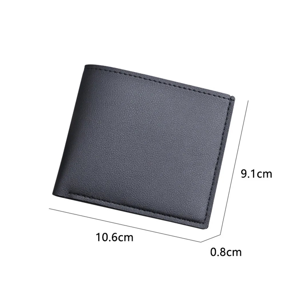 Portefeuille Court Homme Cuir PU Vintage — Slim, Porte-Cartes, Noir, Marron & Café | CLEVI Paris