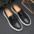 Loafers Homme Cuir Embossé Tassel Slip-On – CLEVI Paris