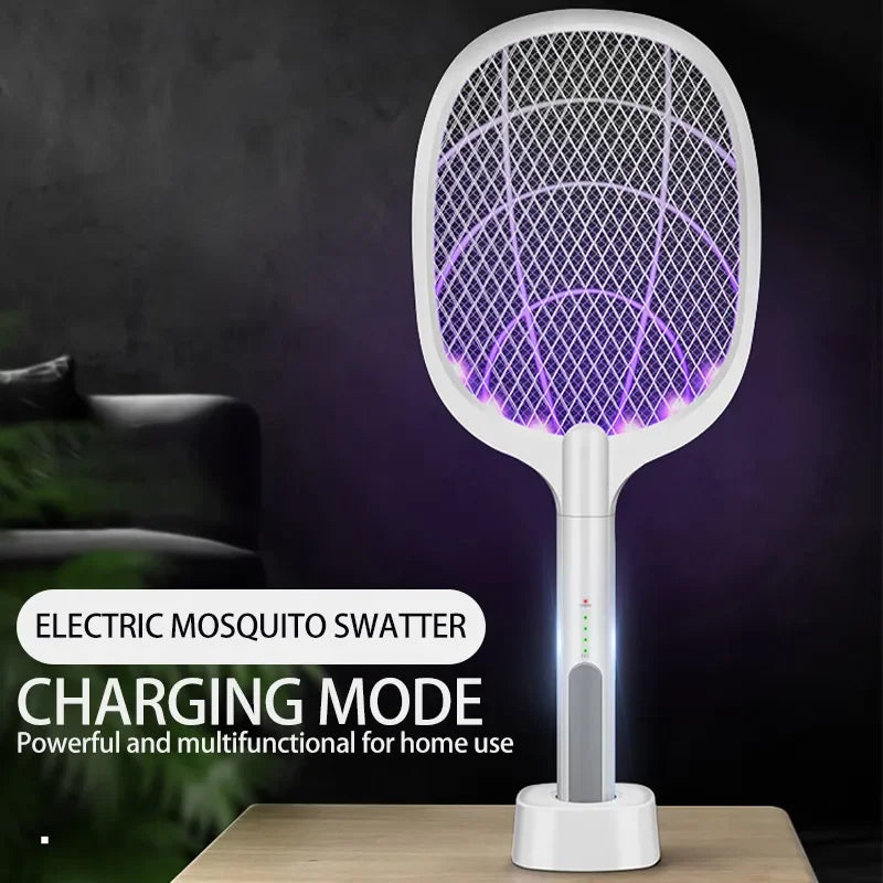 Raquette Anti-Moustiques Électrique USB Rechargeable Pliable Lampe UV – CLEVI Paris