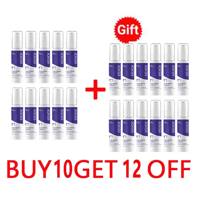 Dentifrice Violet Blanchissant Eelhoe | Correction Couleur, Nettoyage Profond & Haleine Fraîche | 30ml – CLEVI Paris