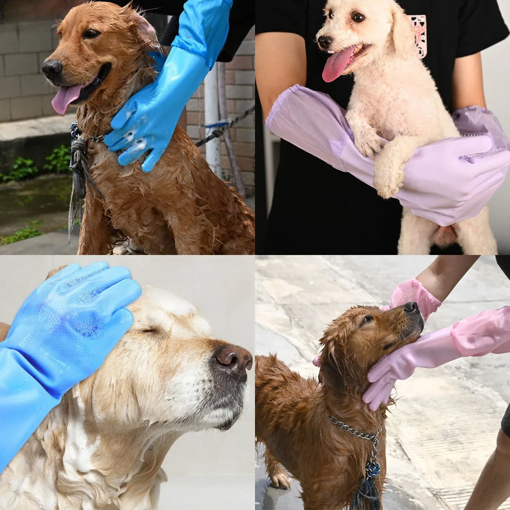 Gant de toilettage en silicone pour chien et chat – CLEVI Paris