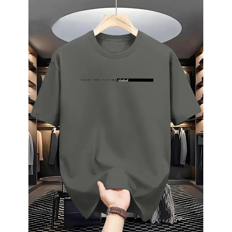 T-Shirt Homme Polyester Loose Col Rond Imprimé Grandes Lettres High Street 6 Coloris – CLEVI Paris