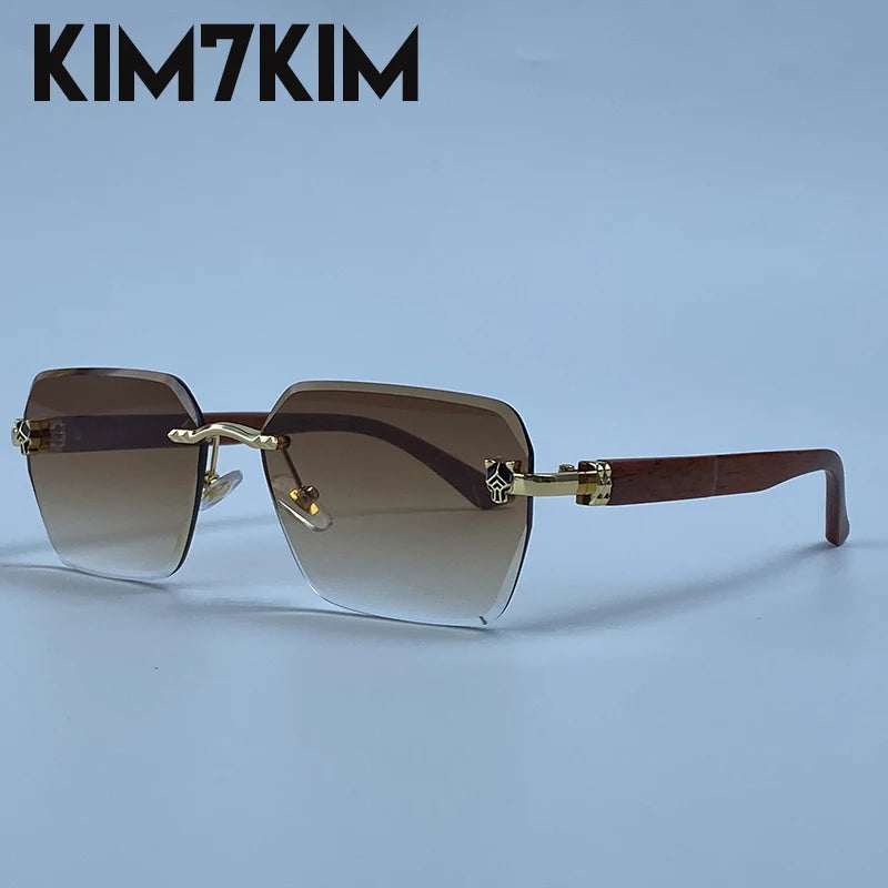 Lunettes de Soleil Photochromiques Sans Monture Carrées Homme – Verres Changeants UV400 Style Vintage – CLEVI Paris