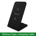 Chargeur Sans Fil Rapide 15W USB-C | Support Vertical & Horizontal, Compatible Qi, 2 Coloris – CLEVI Paris