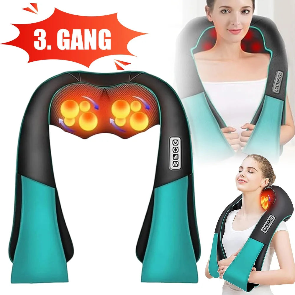 Châle Massant Cervical Chauffant Lumière Rouge – CLEVI Paris