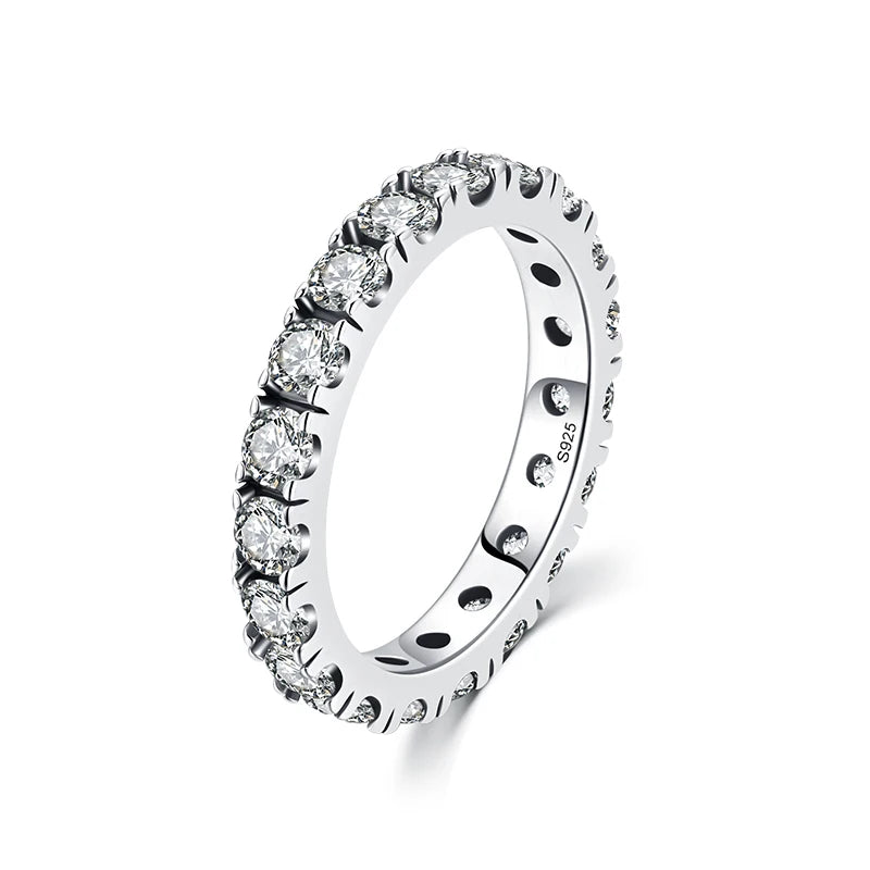 Bague Zircon Cubique Bleu Argent 925 Empilable – CLEVI Paris