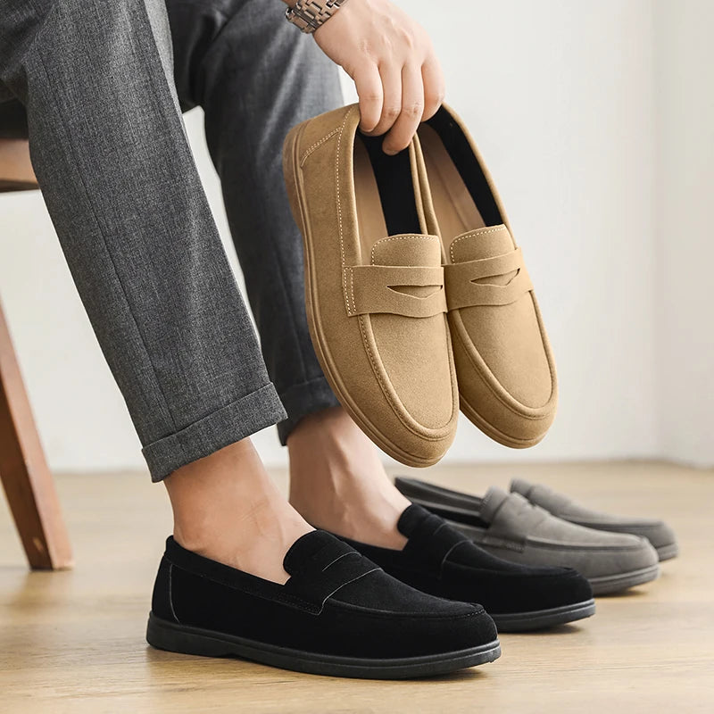 Mocassins Homme Slip-On Légers Respirants Semelle Caoutchouc – CLEVI Paris