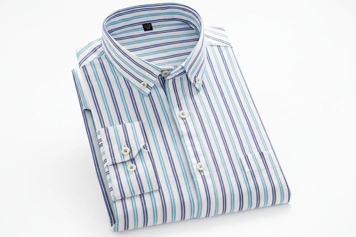 Chemise Homme Oxford Manches Longues Coton Slim Fit – CLEVI Paris