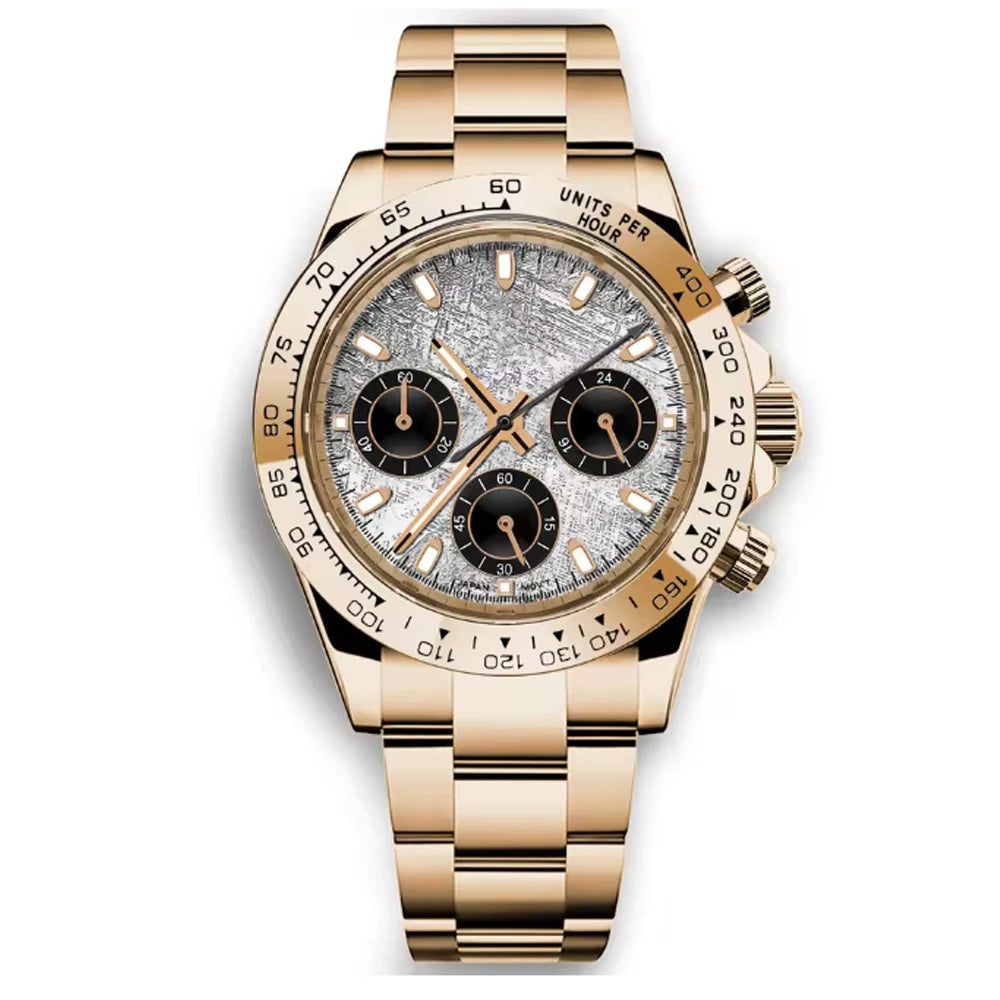 Corgeut Montre Quartz VK63 Homme Chronographe Complet 40mm Acier Sport 24h – CLEVI Paris