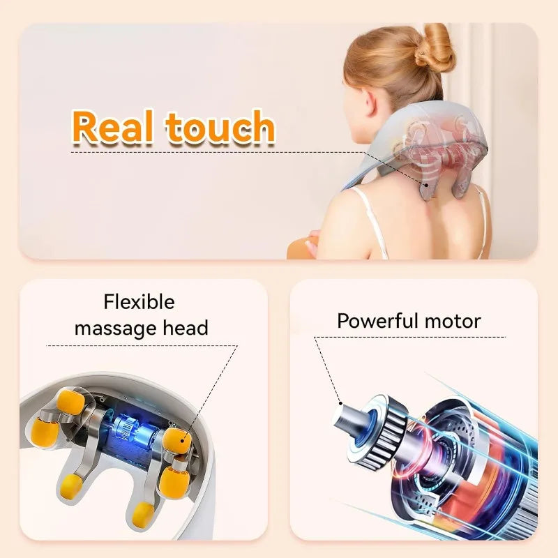 Masseur Trapèzes Sans Fil Chaleur & Pétrissage – CLEVI Paris