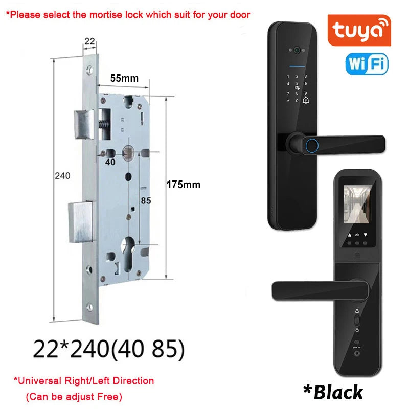 Serrure Connectée XSDTS F8 Judas HD Caméra Intercom WiFi Tuya – CLEVI Paris