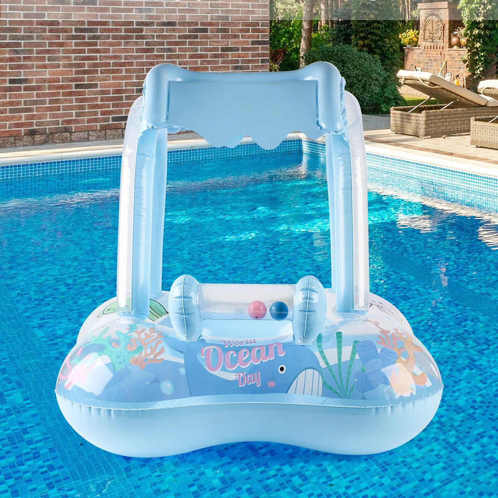 Bouée Gonflable Enfant avec Auvent – 3-6 ans, Piscine & Plage