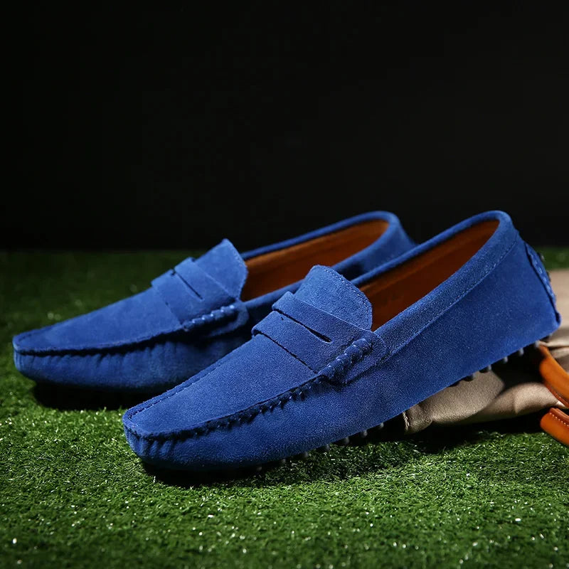 Mocassins Daim Véritable Homme Slip-On Respirants | 10 Coloris, Tailles 38-49 – CLEVI Paris