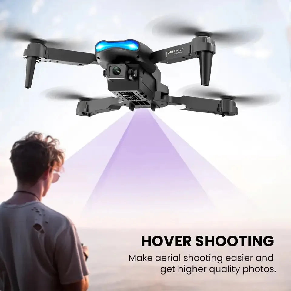 Mini Drone Pliable E99 4K WiFi – Double Caméra FPV, Décollage/Atterrissage Automatique & Gyroscope – CLEVI Paris