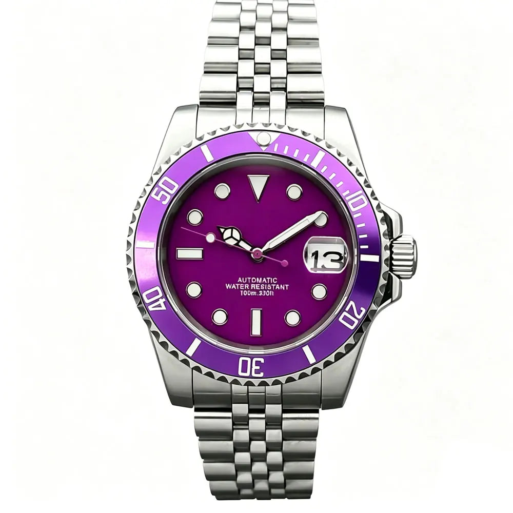 Montre Automatique Homme NH35 Diver Saphir Lumineux Étanche 100m – CLEVI Paris