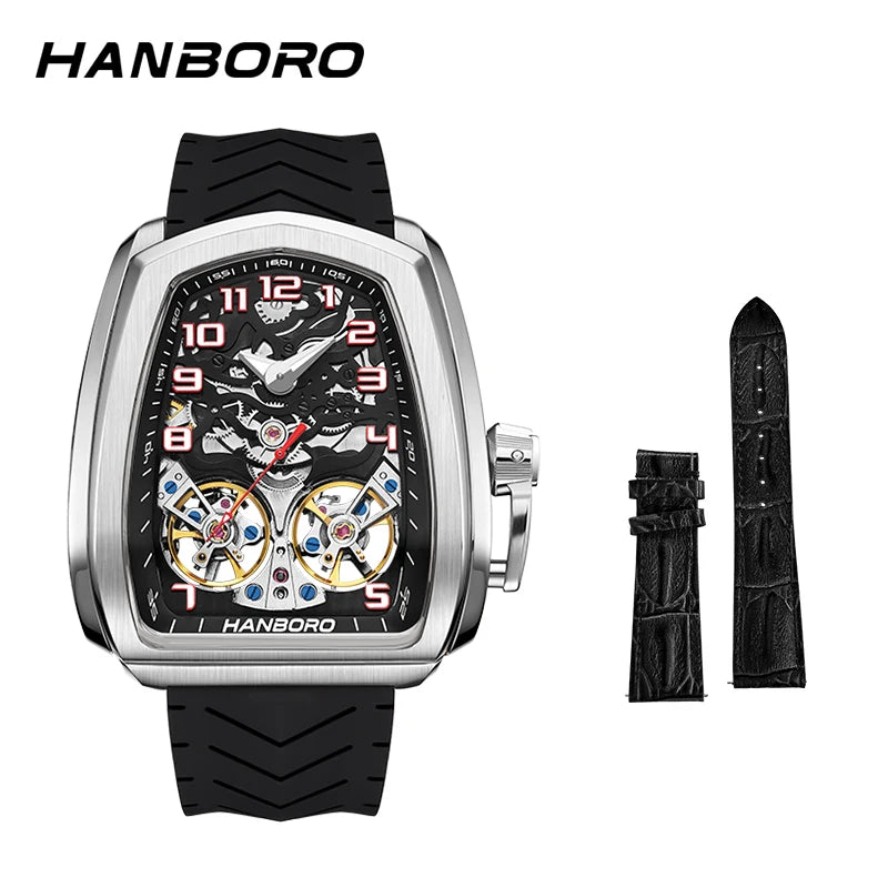 Montre Homme Automatique Double Volant Boîtier Racing Hanboro 985 – CLEVI Paris