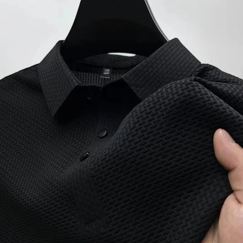 Polo Homme Casual Été – Maille Respirante Polyester/Élastane, Coupe Régulière, 6 Coloris, Tailles M à 4XL
