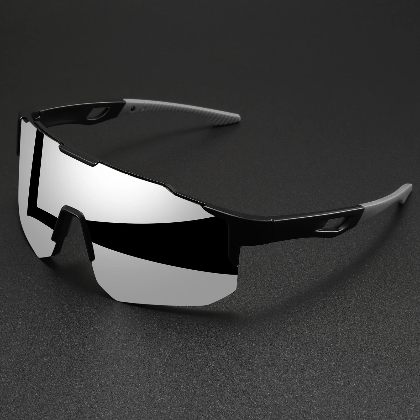 Lunettes de Soleil Sport Oversized Wraparound Unisexe UV400 Miroir – CLEVI Paris