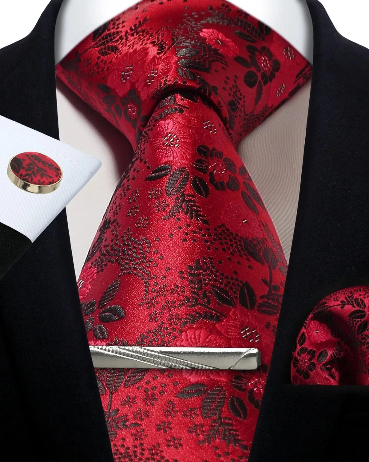 Ensemble cravate homme 4 pièces paisley – CLEVI Paris