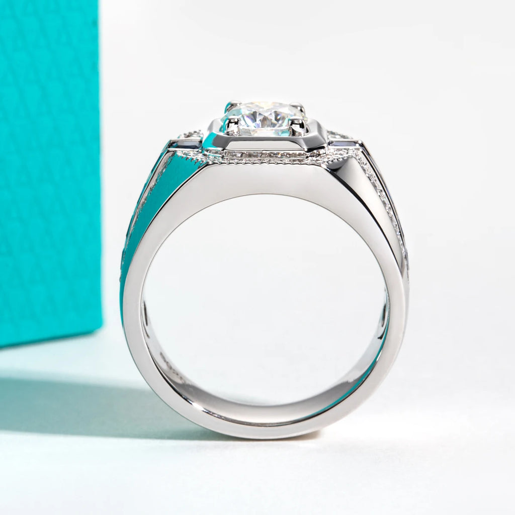 Bague Femme AnuJewel MS-RMO-122 – Moissanite 1ct Couleur D, Argent 925 Plaqué Or 18K, Sertissage Griffe, Tailles 8-12 – CLEVI Paris