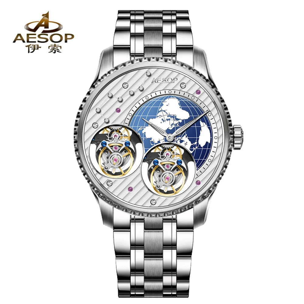 Montre mécanique AESOP à cadran squelette – CLEVI Paris