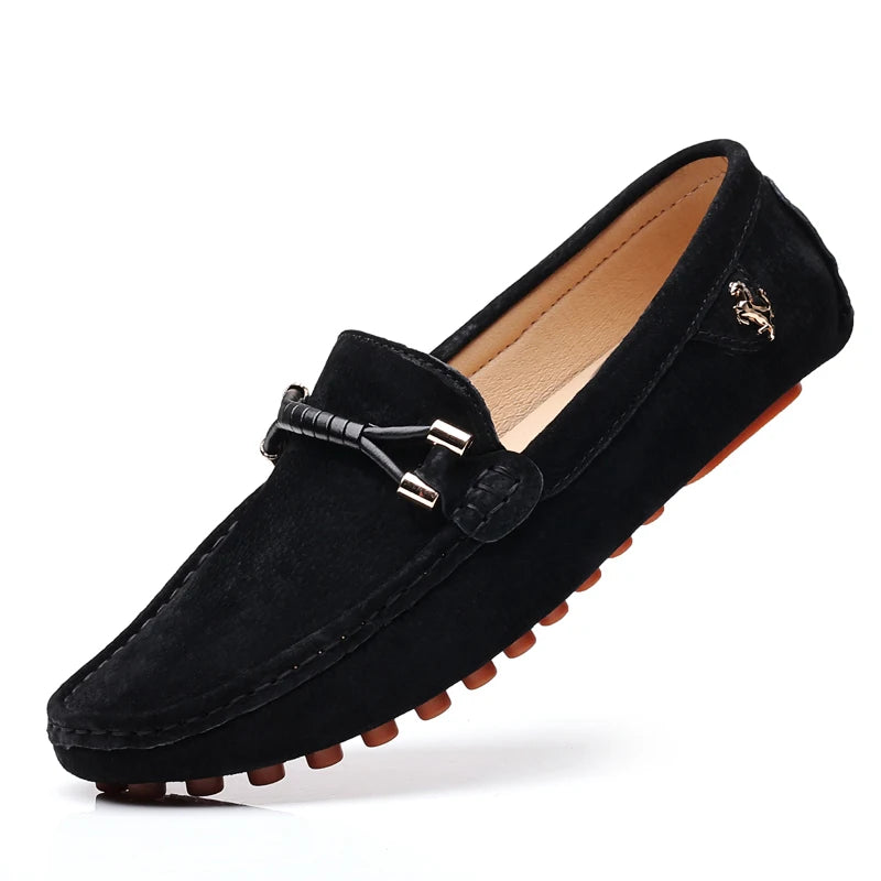 Mocassins Homme Cuir PU Slip-On Confortables | Marron, Noir, Bleu Marine, Vert – CLEVI Paris