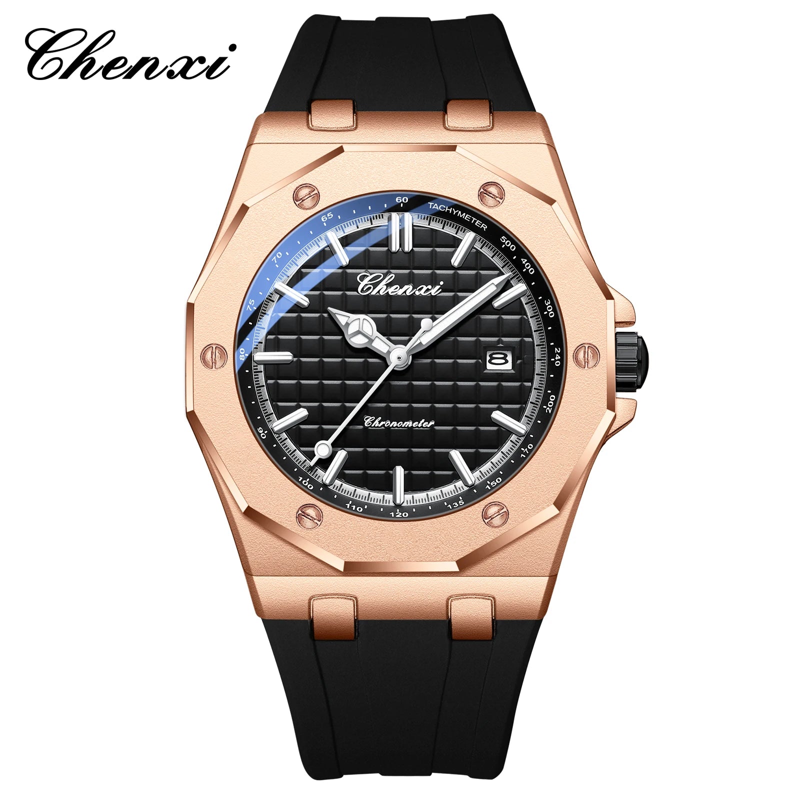 Montre CHENXI 8268 Homme Silicone Waterproof Calendrier Lumineuse – CLEVI Paris