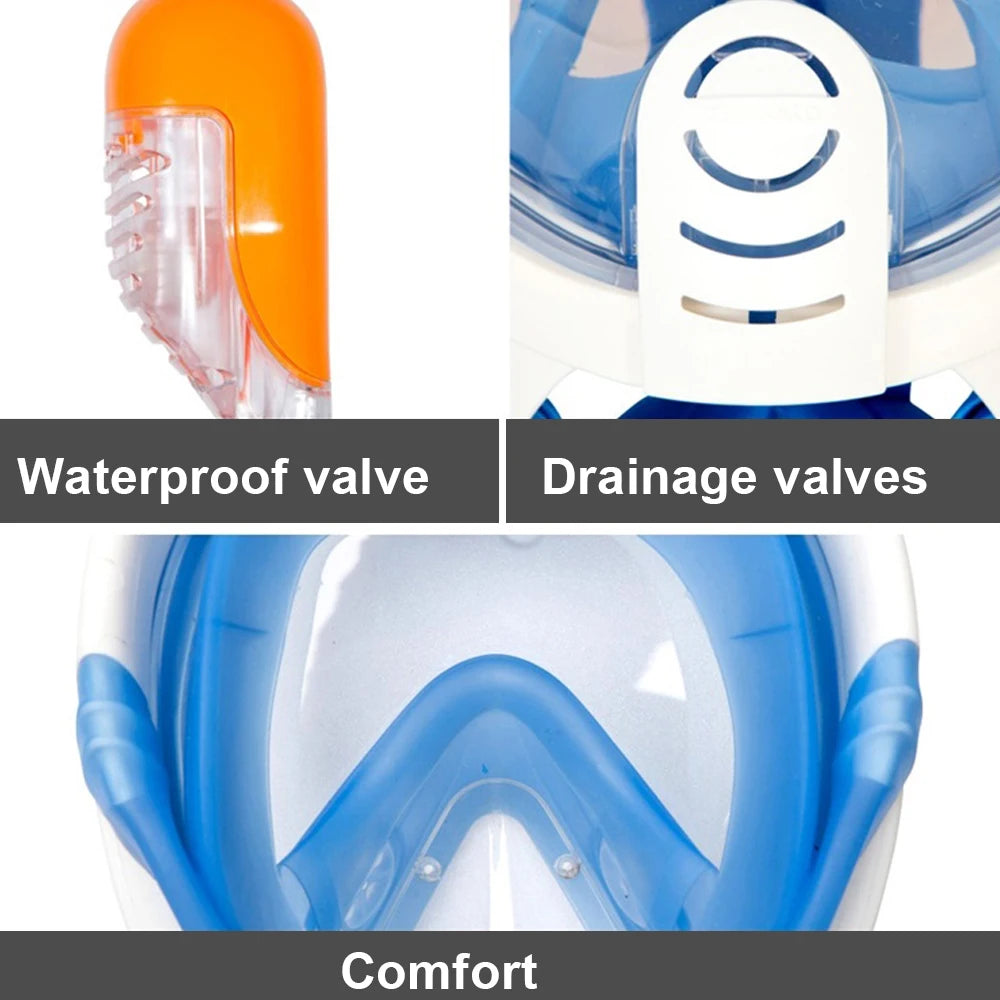 Masque de Plongée Intégral Anti-buée XIAOTREE – Snorkeling Adultes & Enfants – CLEVI Paris