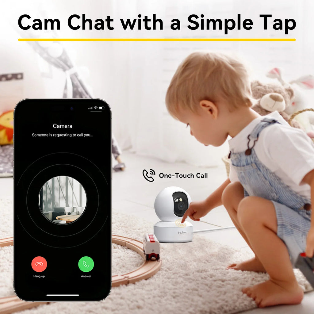 Caméra Dôme Intérieure 3MP WiFi Dual-Band 360° Suivi Auto Vision Nocturne – CLEVI Paris