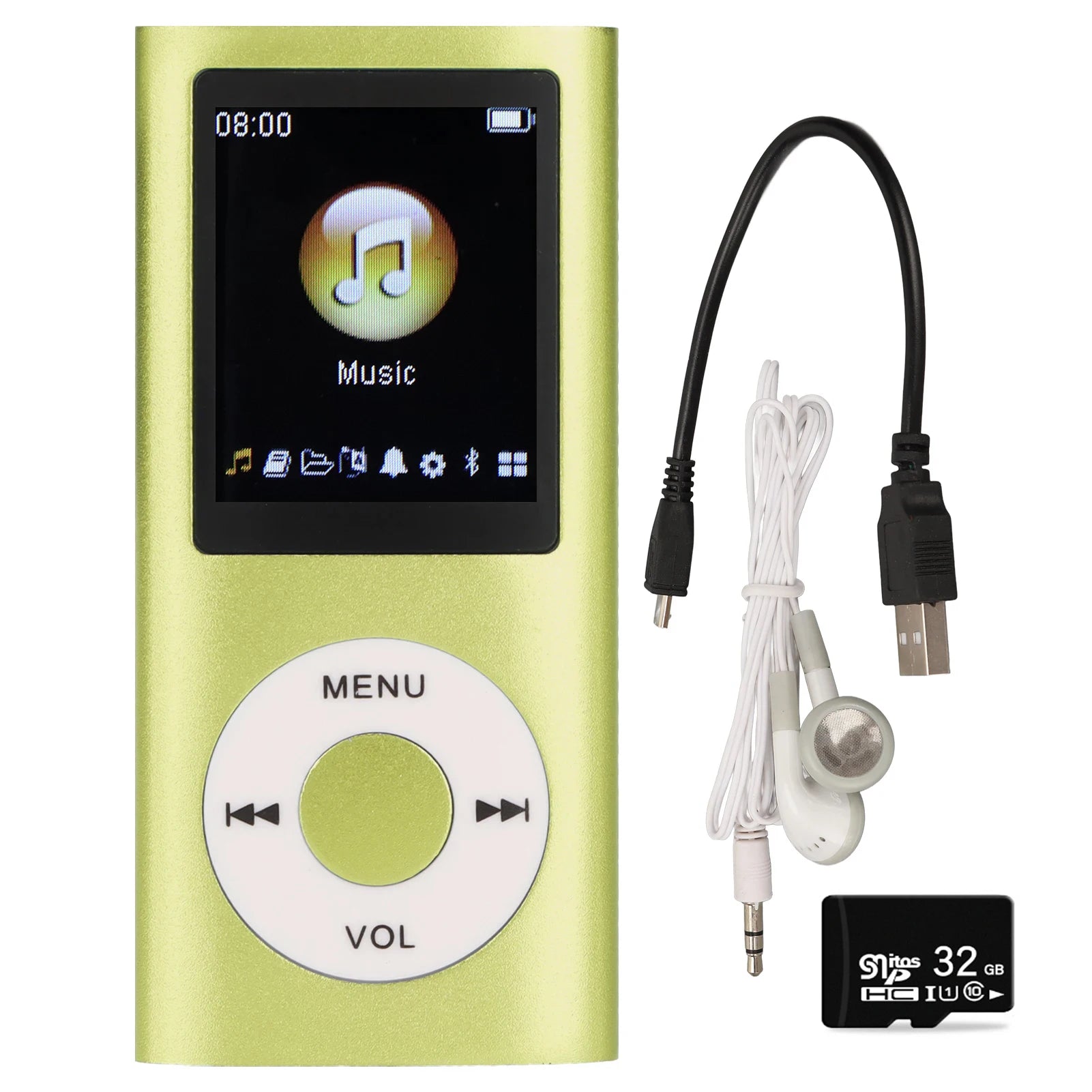 NVPONE Lecteur MP3 Aluminium Écran LCD 1,8" Bluetooth FLAC TF 64Go 8h – CLEVI Paris