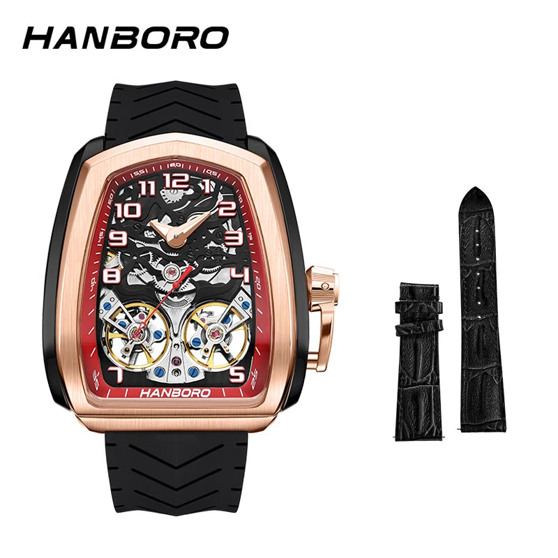 Montre Homme Automatique Double Volant Boîtier Racing Hanboro 985 – CLEVI Paris