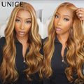 Perruque Body Wave Brun Reflets Blonds 7x5 Lace Glueless 100% Cheveux Humains 16-24 Pouces – CLEVI Paris